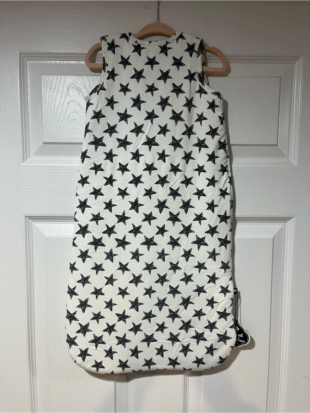 NWT 🌟 Sweet Bamboo Sleep Sack with Black Star Print 0-9m